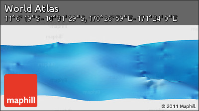 Physical Panoramic Map of the Area around 10° 48' 54" S, 170° 55' 30" E