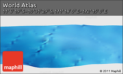 Physical Panoramic Map of the Area around 10° 48' 54" S, 171° 46' 30" E