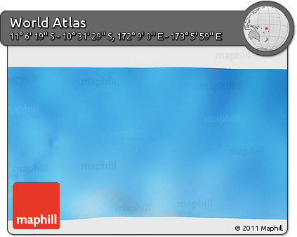 Physical 3D Map of the Area around 10° 48' 54" S, 172° 37' 30" E