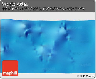 Physical 3D Map of the Area around 10° 48' 54" S, 172° 28' 29" W