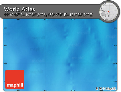 Physical Map of the Area around 10° 48' 54" S, 173° 28' 29" E