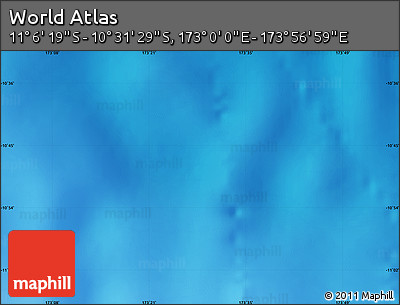 Physical Map of the Area around 10° 48' 54" S, 173° 28' 29" E