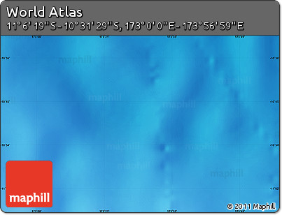 Physical Map of the Area around 10° 48' 54" S, 173° 28' 29" E