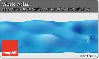 Physical Panoramic Map of the Area around 10° 48' 54" S, 173° 19' 29" W