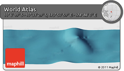 Satellite Panoramic Map of the Area around 10° 48' 54" S, 174° 19' 29" E