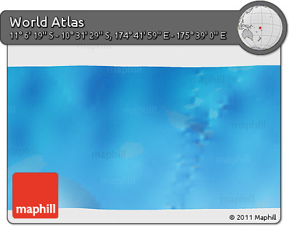 Physical 3D Map of the Area around 10° 48' 54" S, 175° 10' 30" E