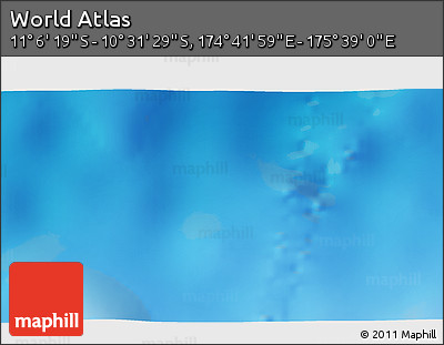 Physical 3D Map of the Area around 10° 48' 54" S, 175° 10' 30" E