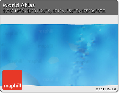 Physical 3D Map of the Area around 10° 48' 54" S, 175° 10' 30" E