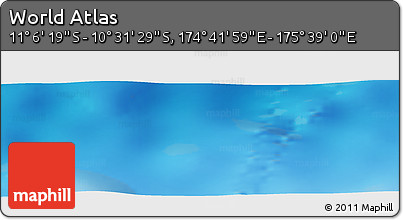 Physical Panoramic Map of the Area around 10° 48' 54" S, 175° 10' 30" E