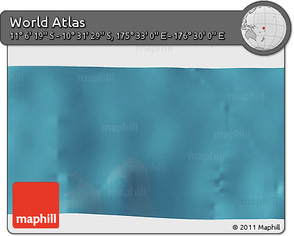 Satellite 3D Map of the Area around 10° 48' 54" S, 176° 1' 30" E