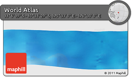 Physical Panoramic Map of the Area around 10° 48' 54" S, 176° 1' 30" E