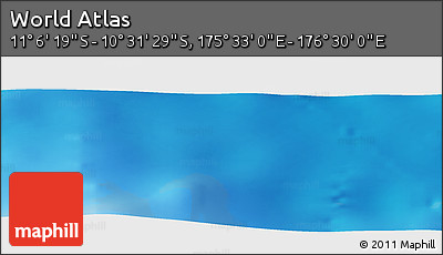 Physical Panoramic Map of the Area around 10° 48' 54" S, 176° 1' 30" E