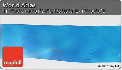 Physical Panoramic Map of the Area around 10° 48' 54" S, 176° 1' 30" E