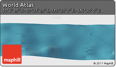 Satellite Panoramic Map of the Area around 10° 48' 54" S, 176° 1' 30" E