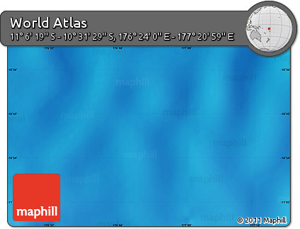 Physical Map of the Area around 10° 48' 54" S, 176° 52' 30" E