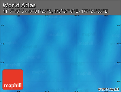 Physical Map of the Area around 10° 48' 54" S, 176° 52' 30" E