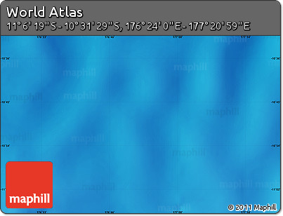 Physical Map of the Area around 10° 48' 54" S, 176° 52' 30" E