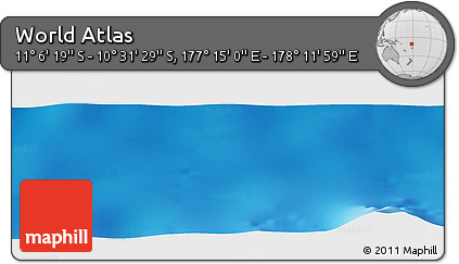 Physical Panoramic Map of the Area around 10° 48' 54" S, 177° 43' 29" E