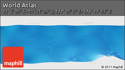 Physical Panoramic Map of the Area around 10° 48' 54" S, 177° 43' 29" E