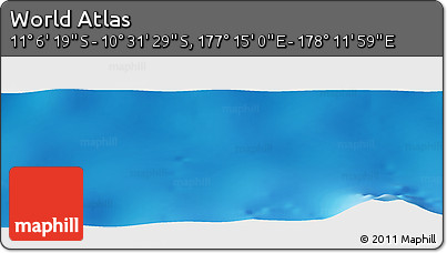 Physical Panoramic Map of the Area around 10° 48' 54" S, 177° 43' 29" E