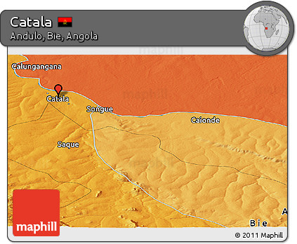 Political Panoramic Map of Catala