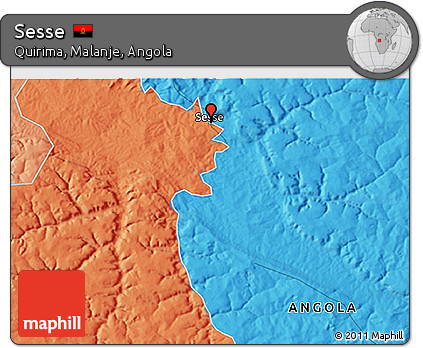 Political 3D Map of Sesse