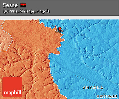 Political 3D Map of Sesse