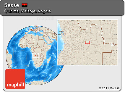 Shaded Relief Location Map of Sesse