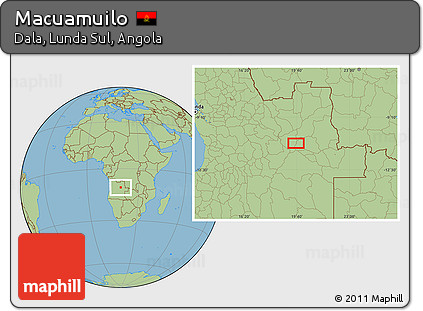 Savanna Style Location Map of Macuamuilo