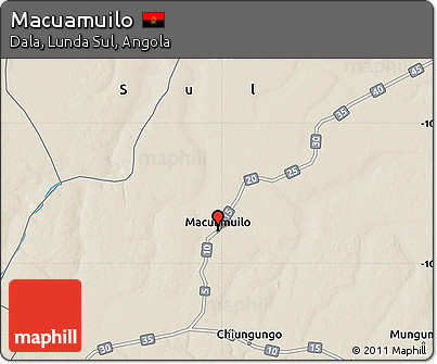 Shaded Relief Map of Macuamuilo