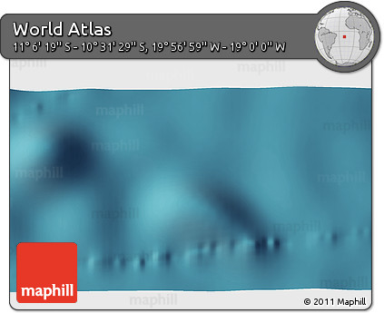 Satellite 3D Map of the Area around 10° 48' 54" S, 19° 28' 30" W