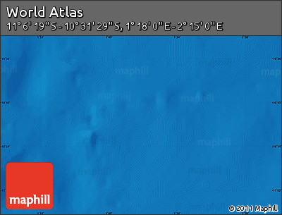 Physical Map of the Area around 10° 48' 54" S, 1° 46' 29" E