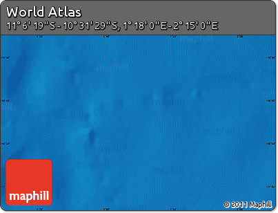 Physical Map of the Area around 10° 48' 54" S, 1° 46' 29" E