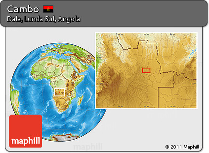 Physical Location Map of Cambo