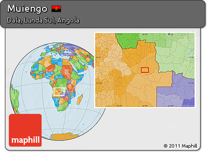 Political Location Map of Muiengo