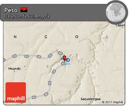 Shaded Relief Map of Pêso