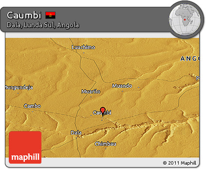 Physical Panoramic Map of Caumbi