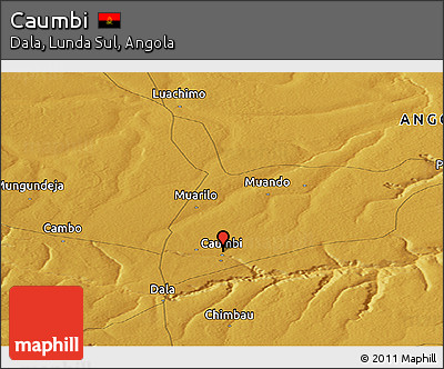 Physical Panoramic Map of Caumbi
