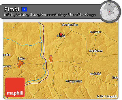 Physical 3D Map of Pimbi