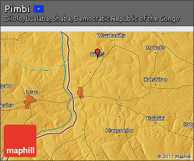 Physical 3D Map of Pimbi