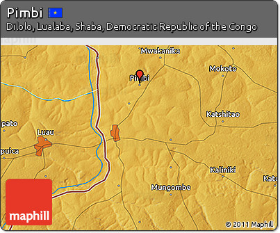 Physical 3D Map of Pimbi