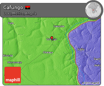 Political 3D Map of Cafungo
