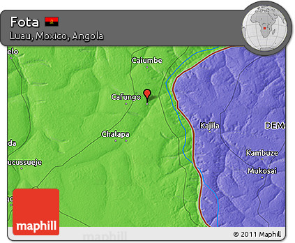 Political 3D Map of Fota