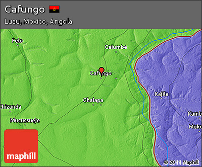 Political 3D Map of Cafungo