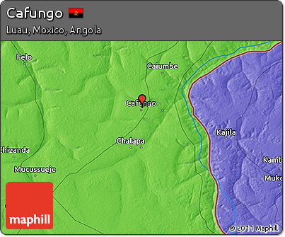 Political 3D Map of Cafungo
