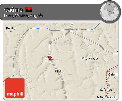 Shaded Relief 3D Map of Caúma