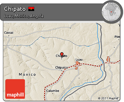 Shaded Relief 3D Map of Chipato