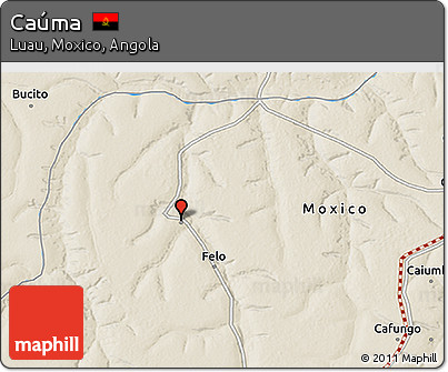 Shaded Relief 3D Map of Caúma