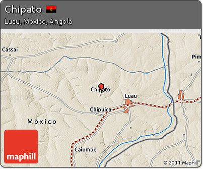 Shaded Relief 3D Map of Chipato
