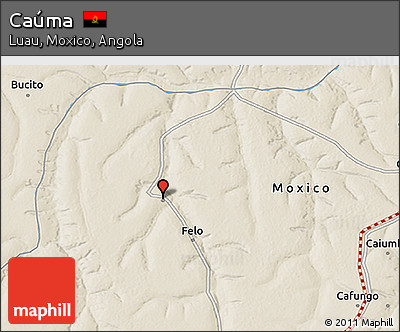 Shaded Relief 3D Map of Caúma